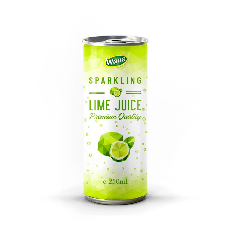 Premium Quality Sparkling Lime Juice Drink 250mL Canned