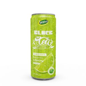 Sparkling Organic Black Tea Drink Mixed Red Apple Juice 330mL Canned