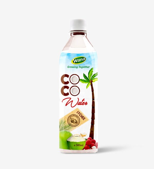 Coconut Water Drink With Lychee Flavor 500mL Pet Bottled