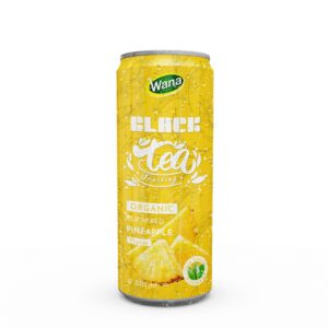 Sparkling Organic Black Tea Drink Mixed Red Apple Juice 330mL Canned