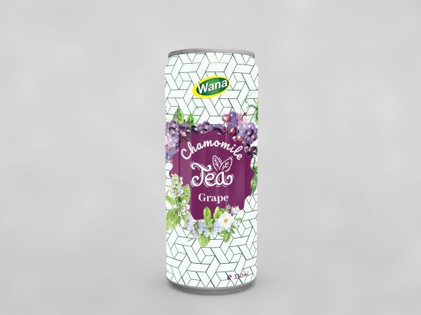 Kiwi Flavoured Chamomile Tea Drink 330mL Sleek Canned