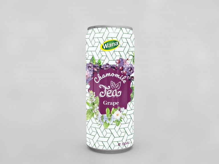 Grape Flavoured Chamomile Tea Drink 330mL Sleek Canned
