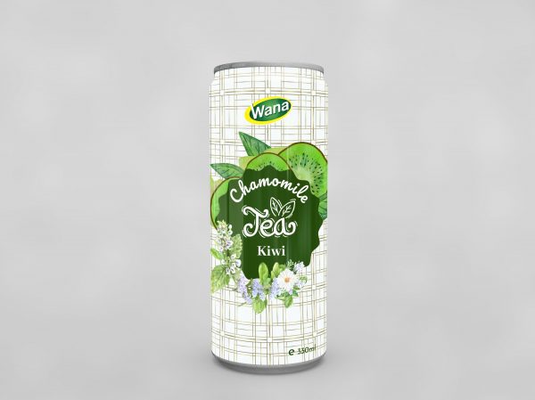 Kiwi Flavoured Chamomile Tea Drink 330mL Sleek Canned