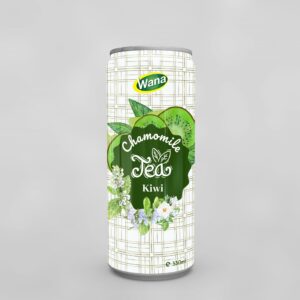 Kiwi Flavoured Chamomile Tea Drink 330mL Sleek Canned