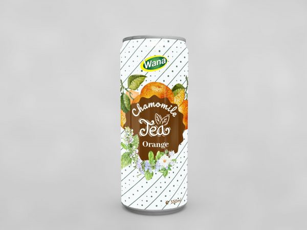 Kiwi Flavoured Chamomile Tea Drink 330mL Sleek Canned