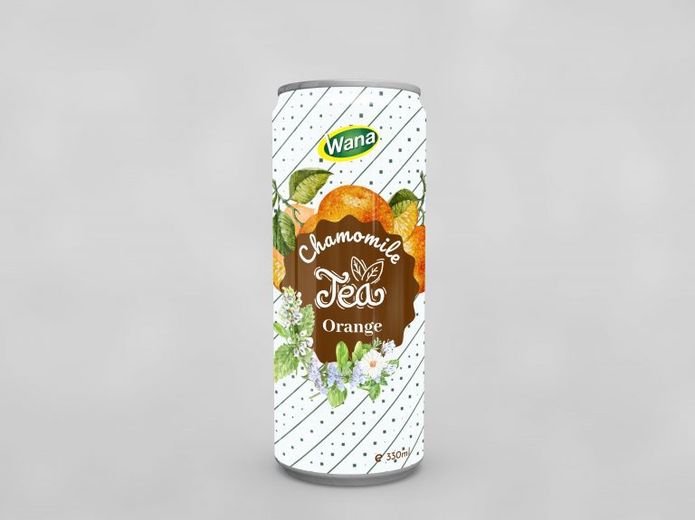 Orange Flavoured Chamomile Tea Drink 330mL Sleek Canned