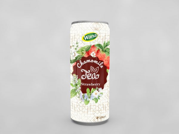 Kiwi Flavoured Chamomile Tea Drink 330mL Sleek Canned