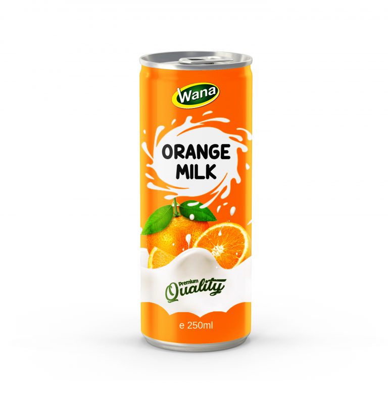 Premium Quality Orange Milk Drink 250mL Canned