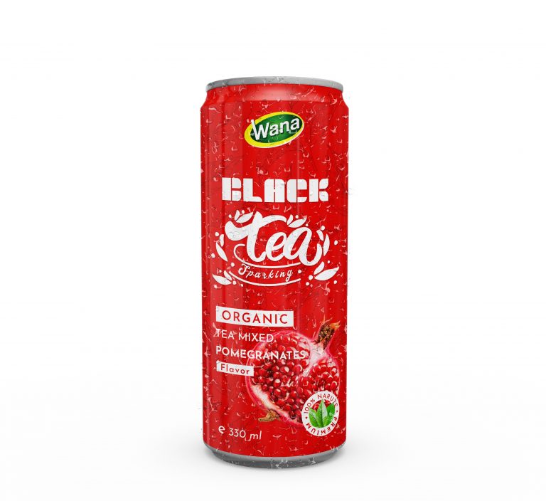 Sparkling Black Tea Drink Mixed Pomegranate Juice 330mL Canned