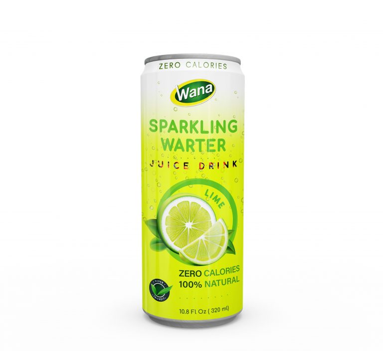 100% Natural Zero Calories Sparkling Lime Juice Drink 320mL Canned