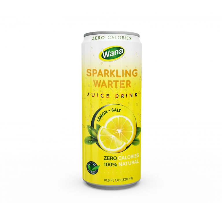 100% Natural Zero Calories Sparkling Juice Drink With Lemon Salt Flavor 320mL Canned