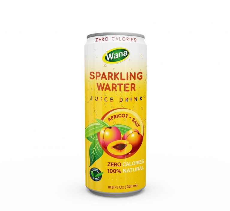 100% Natural Zero Calories Carbonated Juice Drink With Apricot Salt Flavor 320mL Canned