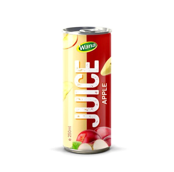 100% Natural Apple Juice Healthy Drink in 250ml canned