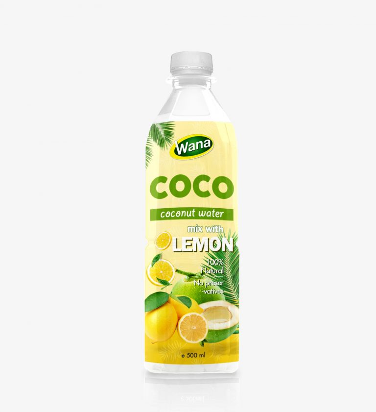 No Preservatives Lemon Flavored In Coconut Water 500ml PET