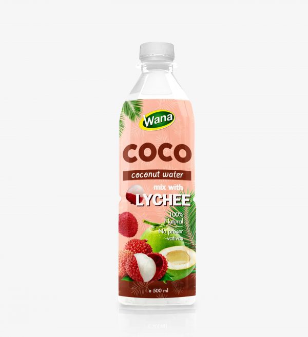 Original Coconut Water with Lychee Flavor in 500ml PET Bottle