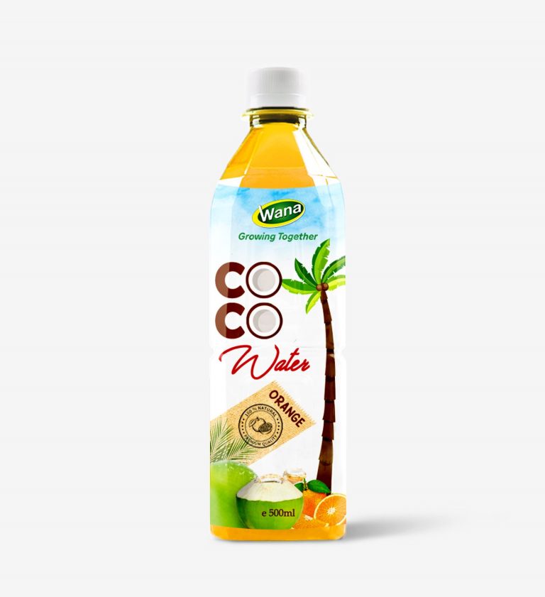 500ml PET Bottle Coconut Water with Orange Flavor