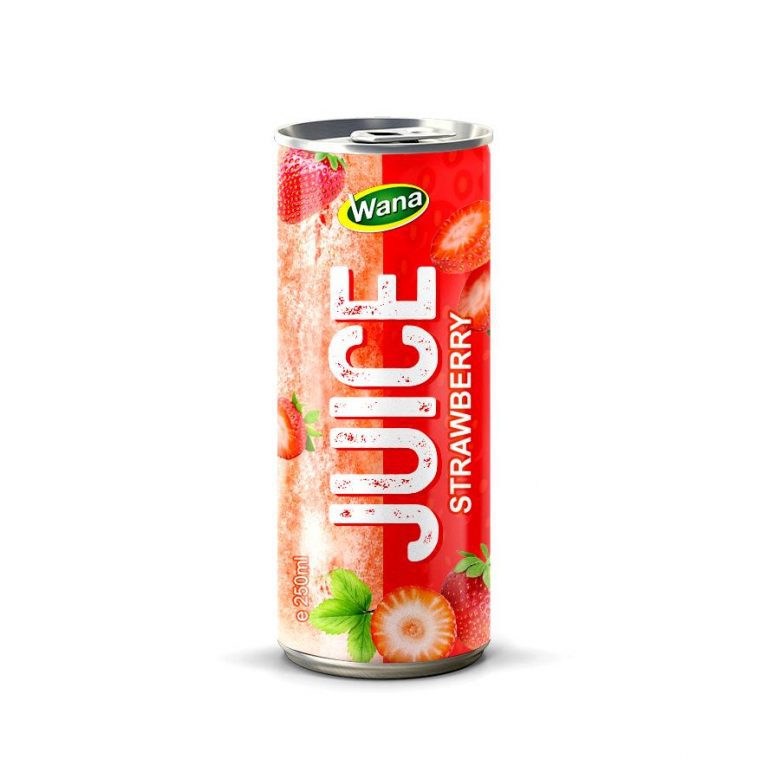 250ml Canned Strawberry Juice Drink from Vietnam brand