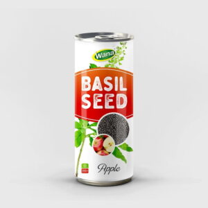 Apple Flavored Basil Seed Drink in 250ml Canned