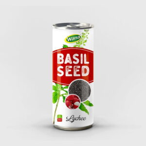 Apple Flavored Basil Seed Drink in 250ml Canned