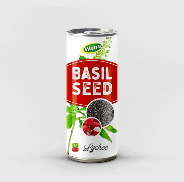 Apple Flavored Basil Seed Drink in 250ml Canned