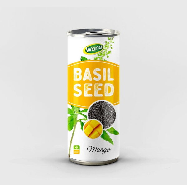 Apple Flavored Basil Seed Drink in 250ml Canned