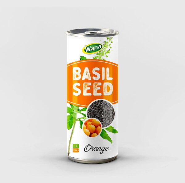 Apple Flavored Basil Seed Drink in 250ml Canned