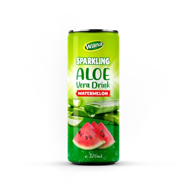 320ml Sparkling Aloe Vera Drink with Watermelon Flavor
