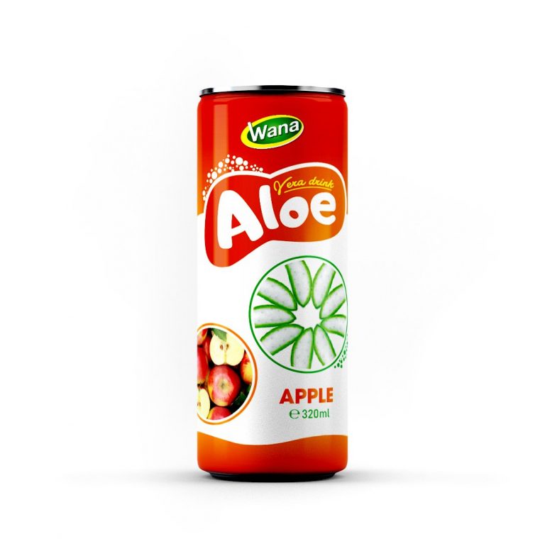 Apple Flavored Aloe Vera Drink in 320ml Canned