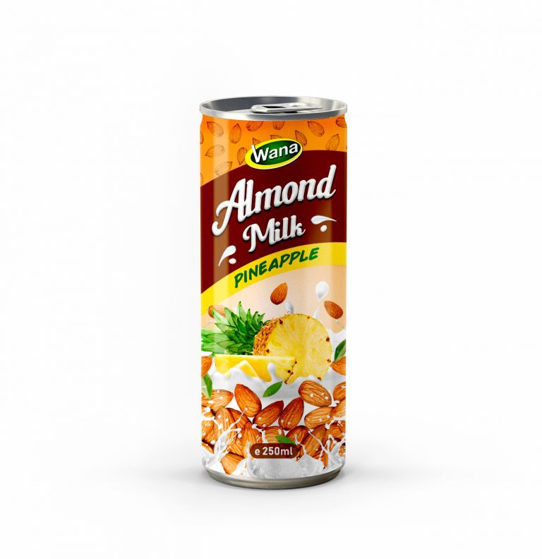 100% Fresh Almond Milk Drinks with Pineapple Juice