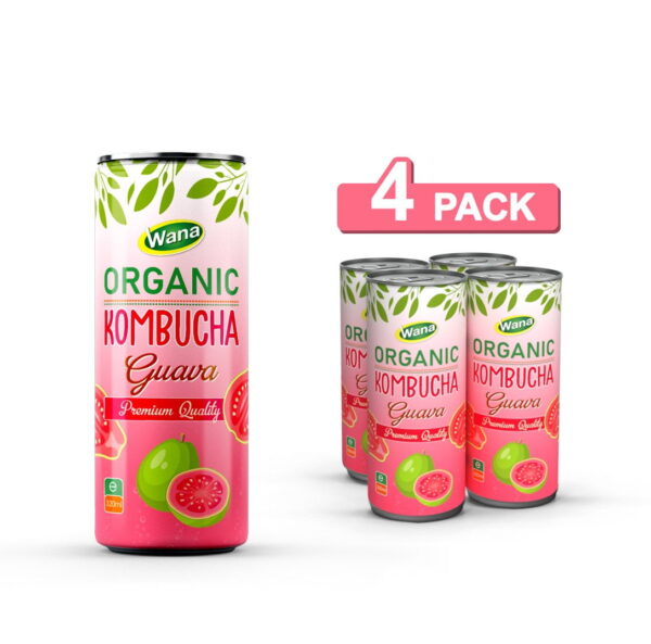 Organic Kombucha Tea Drink with Guava Flavor 320ml