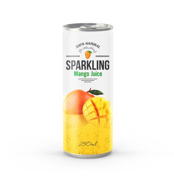 Carbonated Mango Juice Drink in 250ml Canned