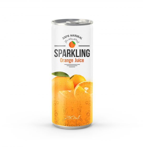 Carbonated Mango Juice Drink in 250ml Canned