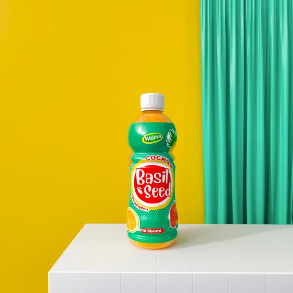 Wholesale Basil Seed Drink with Citrus Flavor 360ml