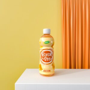 Wholesale Basil Seed Drink with Citrus Flavor 360ml