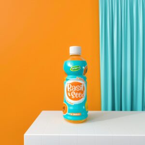 Wholesale Basil Seed Drink with Citrus Flavor 360ml