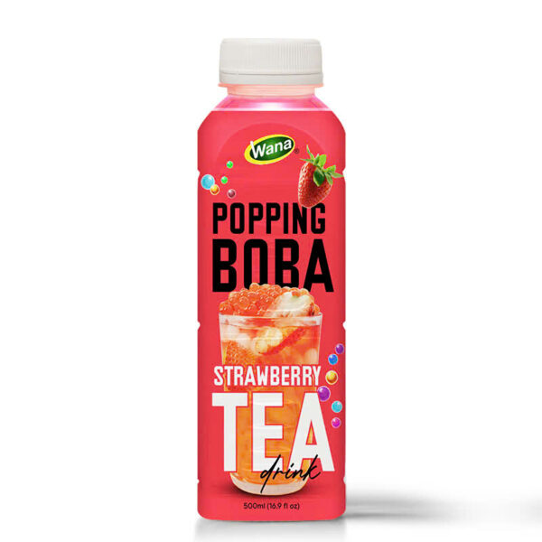 500ML - Passion Fruit Tea with Popping Boba