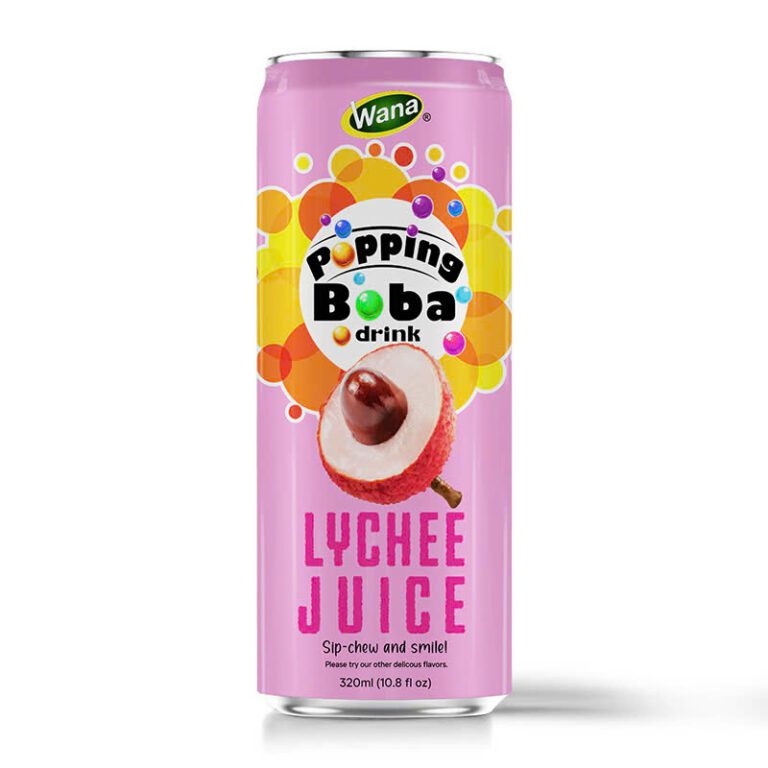 Lychee Juice with Popping Boba