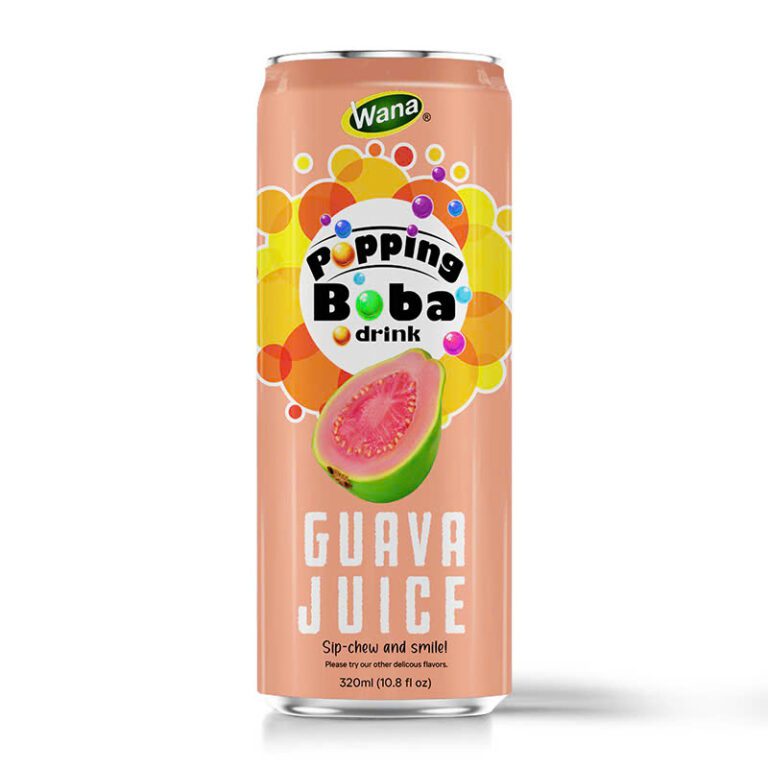 Pink Guava Juice with Popping Boba