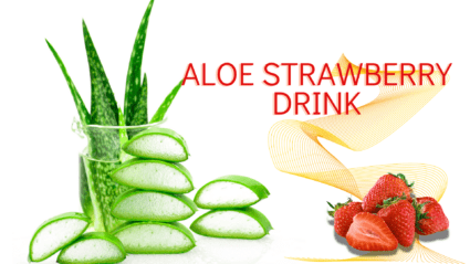 Aloe Vera Strawberry Drink