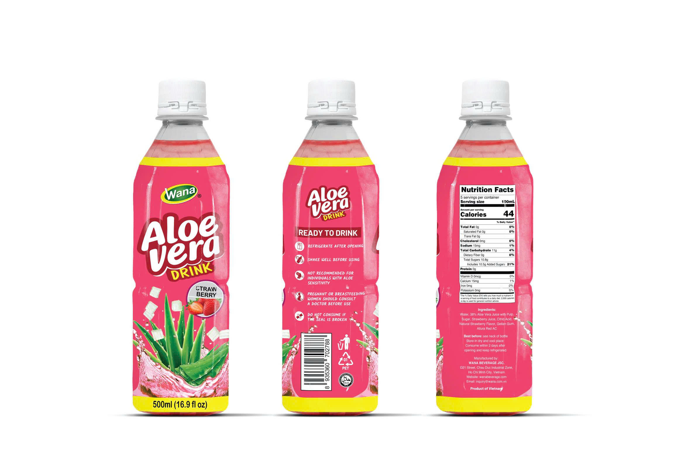 Aloe strawberry drink