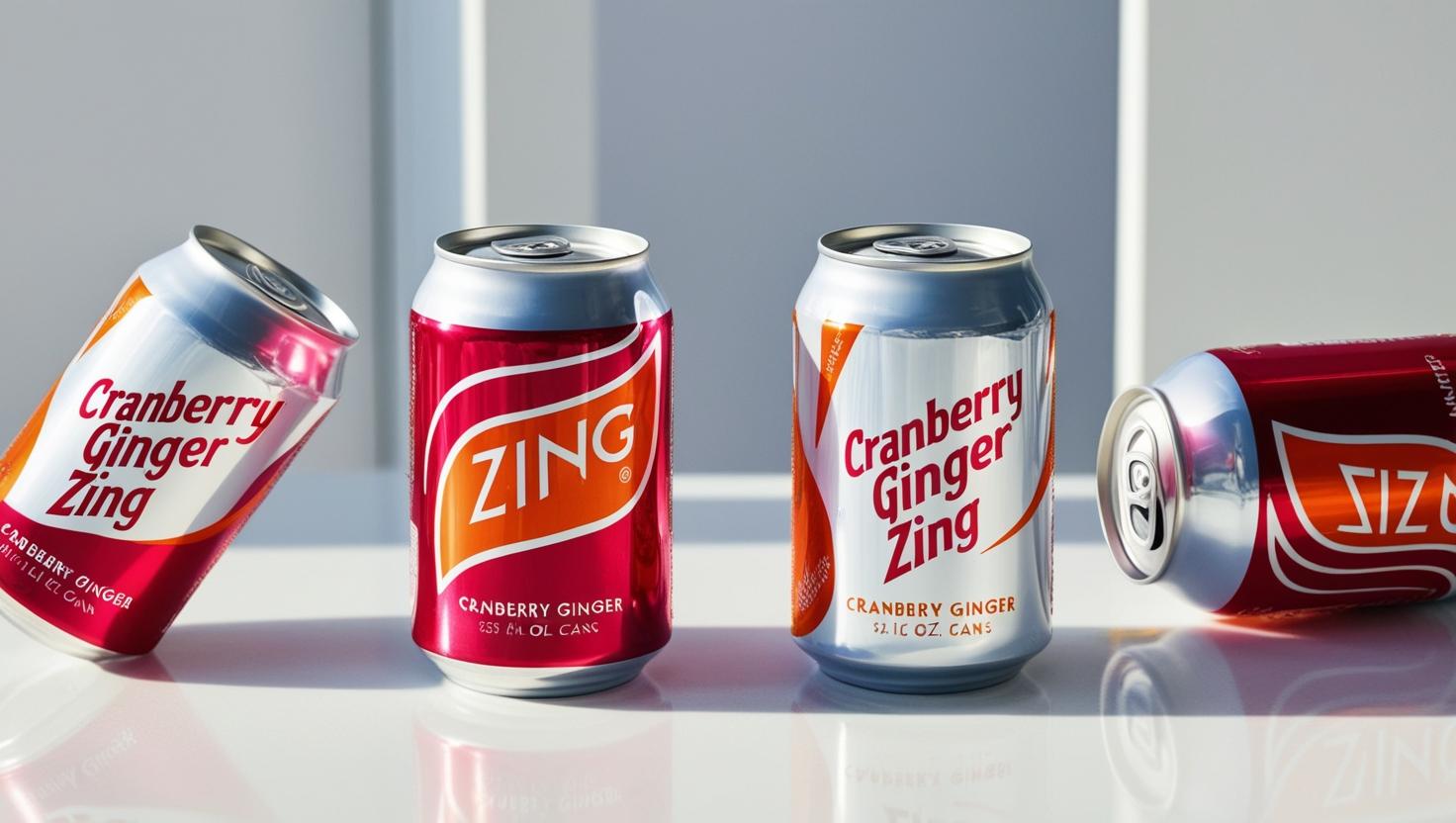 Cranberry Juice Ginger Zing cans