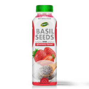 Basil Seeds Drink with Strawberry – Refreshing, Crunchy, and Healthy!