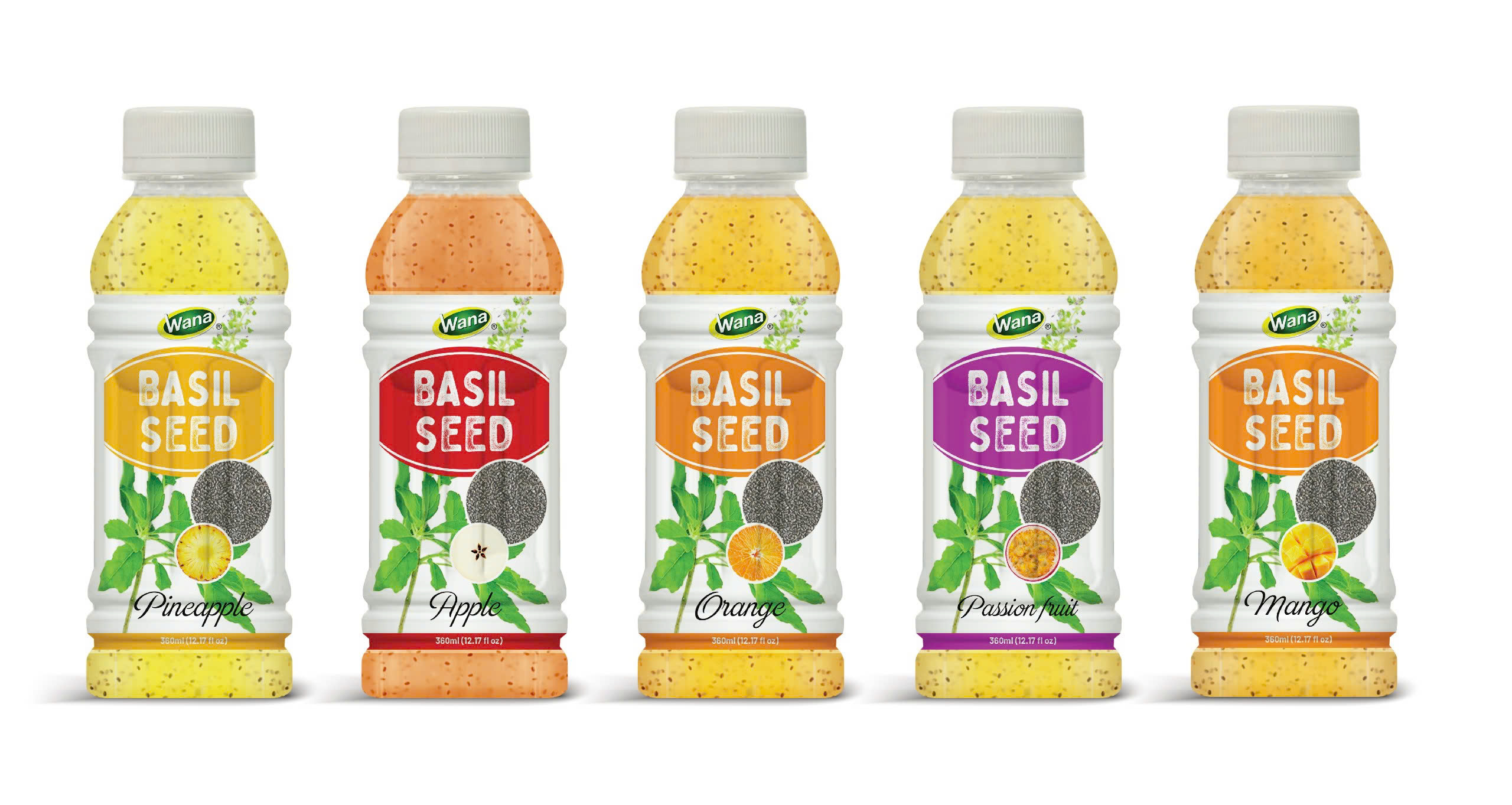 Basil seed with fruit juice