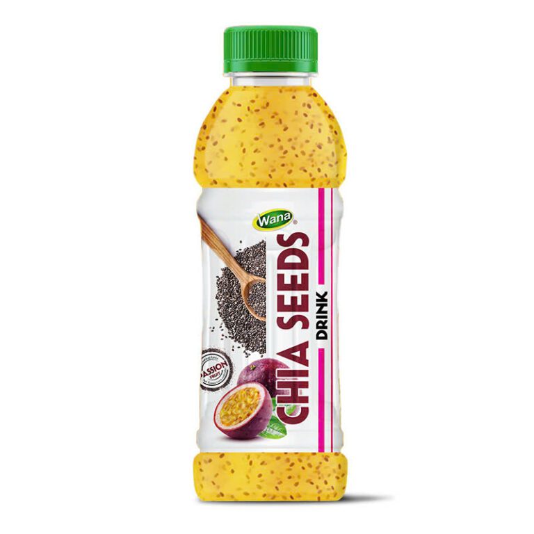 Chia seeds Drink with Passion Fruit Juice