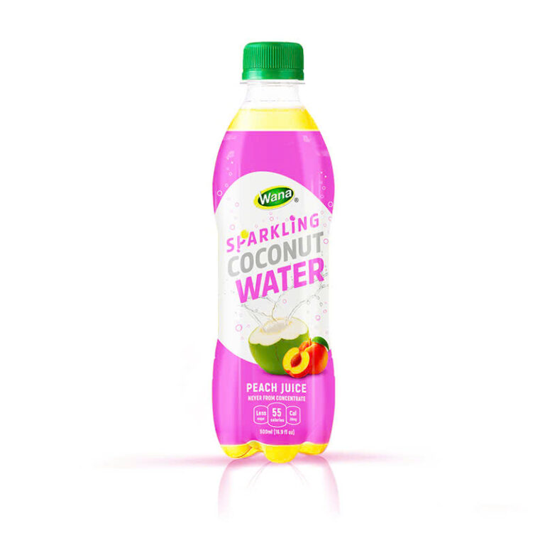 Sparkling Coconut Water with Peach Juice – Gentle, Refreshing, and Pure Wellness