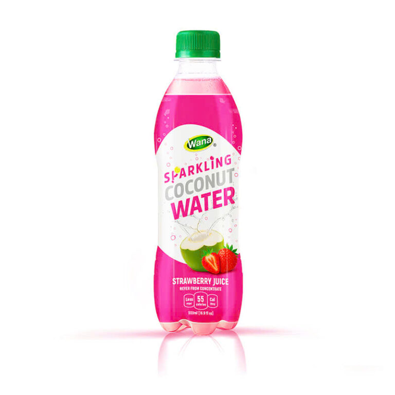 Sparkling Coconut Water with Strawberry Juice – Sweet, Refreshing, and Full of Energy