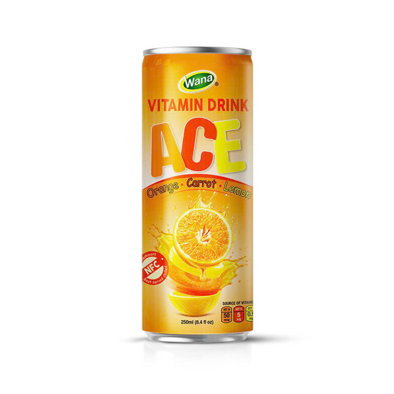 Premium Vitamin Drinks with Orange, Carrot & Lemon – 250mL Canned