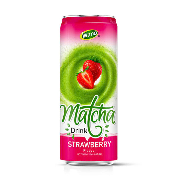Matcha with Strawberry Flavor Drinks – 320ml Canned