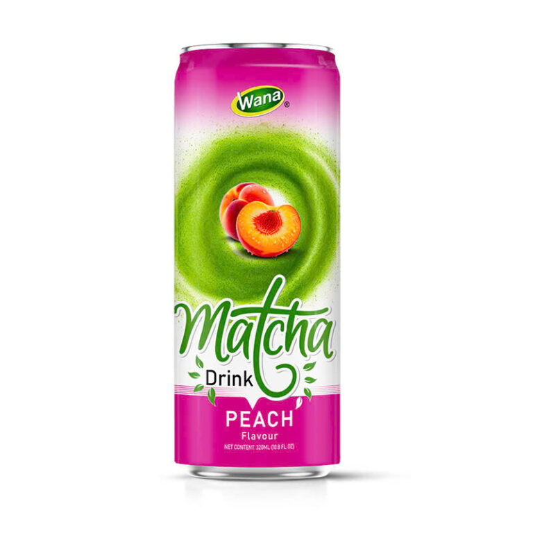 Matcha with Peach Flavor Drinks – 320ml Canned | WANA Beverage