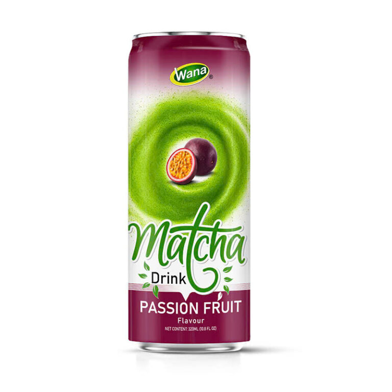 Matcha with Passion Fruit Flavor Drinks – 320ml Canned | WANA Beverage